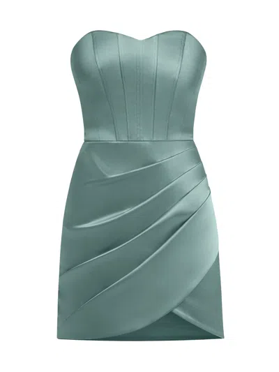 Tia Dorraine Women's A Touch Of Glamour Mini Dress - Green