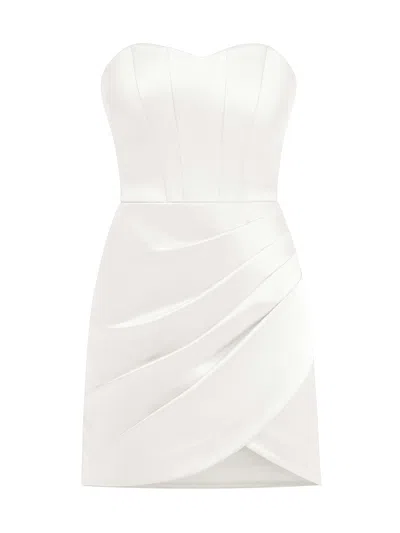 Tia Dorraine Women's A Touch Of Glamour Mini Dress - Pearl White
