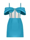 Tia Dorraine Women's Belle Of The Ball Mini Dress - Capri Blue In Blue