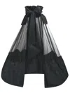 Tia Dorraine Women's Black Fairytale Floor-length Self-tie Overskirt In Black