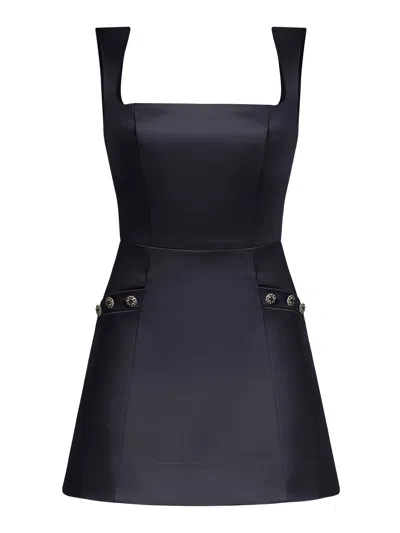 Tia Dorraine Women's Blame Gravity Satin Mini Dress – Black