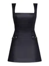 Tia Dorraine Women's Blame Gravity Satin Mini Dress, Black In Black