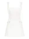 Tia Dorraine Women's Blame Gravity Satin Mini Dress Pearl White In White