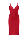 Tia Dorraine Women's Bold Simplicity Midi Dress - Fierce Red In Red