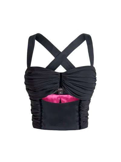 Tia Dorraine Women's Centre Stage Black Bustier Top