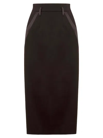 Tia Dorraine Women's Chic Impressions Pencil Midi Skirt Black