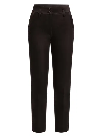 Tia Dorraine Women's Chic Impressions Slim-fit Trousers Black