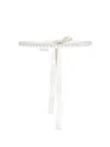 Tia Dorraine Women's Crystal-embellished Belt - Pearl White In White