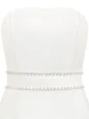 Tia Dorraine Women's Crystal-embellished Double Belt - Pearl White In White