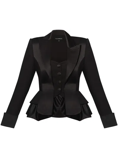 Tia Dorraine Women's Deconstructed Tailored Blazer - Black