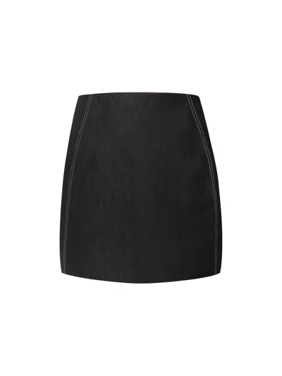 Tia Dorraine Women's Denim Mini Skirt - Black