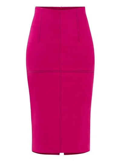 Tia Dorraine Women's Details Matter Pencil Midi Skirt - Pink