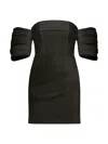 Tia Dorraine Women's Devotion Mini Dress With Detachable Sleeves - Black In Black
