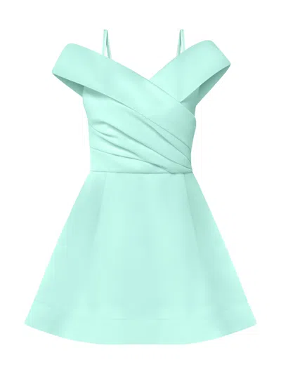 Tia Dorraine Women's Easy To Love Flared Satin Mini Dress - Mint Green