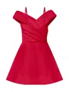 Tia Dorraine Women's Easy To Love Flared Satin Mini Dress - Red In Red