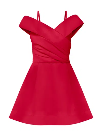 Tia Dorraine Women's Easy To Love Flared Satin Mini Dress - Red