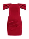 Tia Dorraine Women's Evoking Glamour Mini Dress, Fierce Red In Red