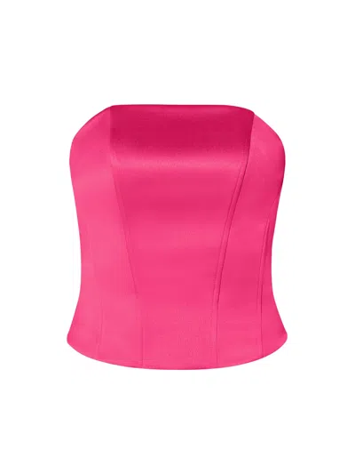 Tia Dorraine Women's Feeling Lucky Bustier Top - Hot Pink
