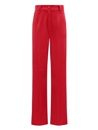 Tia Dorraine Women's Fierce Red High-waist Straight-leg Trousers