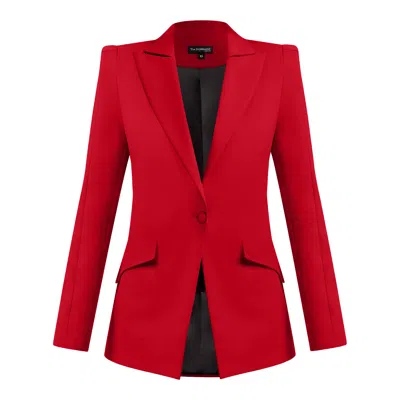 Tia Dorraine Women's Fierce Red Tailored Blazer