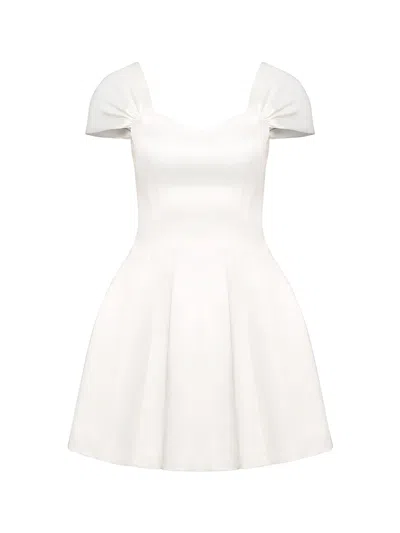 Tia Dorraine Women's Flared Mini Dress - Pearl White