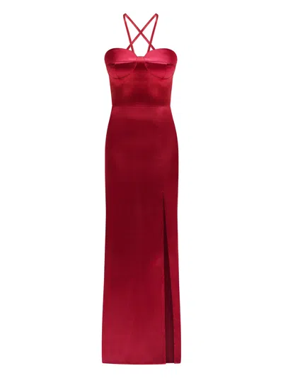 Tia Dorraine Women's Forever Yours Satin Maxi Dress, Red