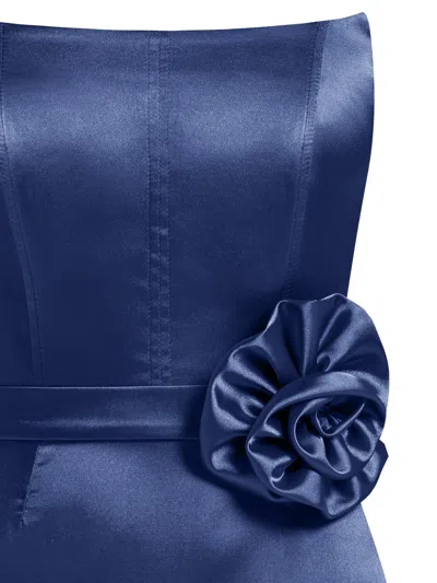 Tia Dorraine Women's Handmade Rose Belt - Azure Blue