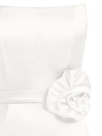 Tia Dorraine Women's Handmade Rose Belt - Pearl White