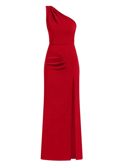 Tia Dorraine Women's Harmony Asymmetric Long Dress, Red