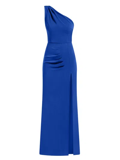 Tia Dorraine Women's Harmony Asymmetric Long Dress, Azure Blue