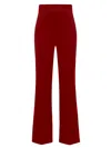 Tia Dorraine Women's High-waist Flared Trousers, Burgundy In Red