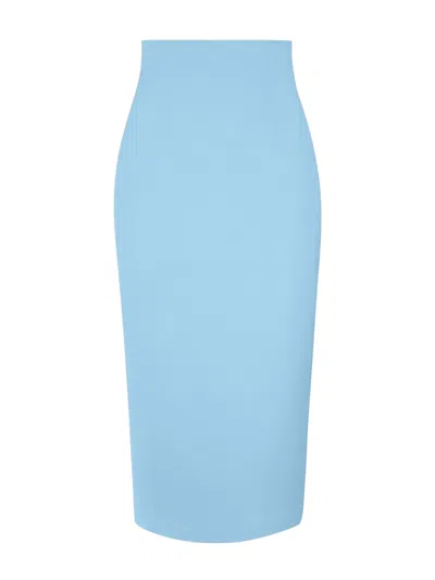Tia Dorraine Women's High-waist Pencil Midi Skirt - Light Blue