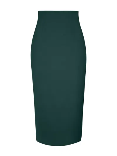 Tia Dorraine Women's High-waist Pencil Midi Skirt, Dark Green