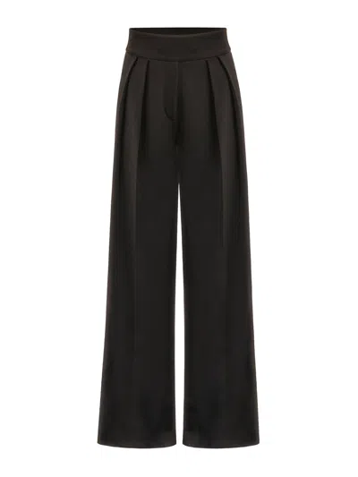 Tia Dorraine Women's High-waist Wide-leg Trousers - Black