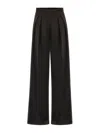 Tia Dorraine Women's High-waist Wide-leg Trousers, Black In Black