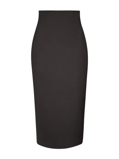 Tia Dorraine Women's High-waist Pencil Midi Skirt - Grey In Black