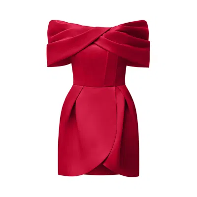 Tia Dorraine Women's Love In Bloom Off-shoulder Mini Dress, Red
