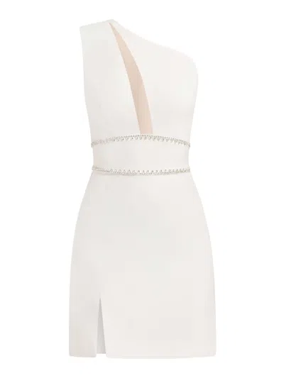 Tia Dorraine Women's Love Weapon Mini Dress With Crystals - Pearl White