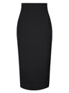 Tia Dorraine Women's Black Magnetic Power High-waist Pencil Midi Skirt In Black