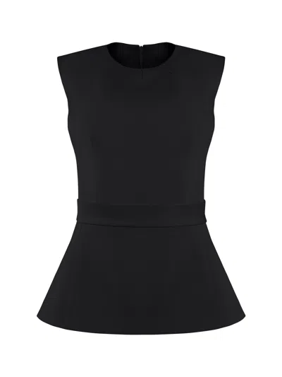 Tia Dorraine Women's Sleeveless Waist-fitted Top - Black