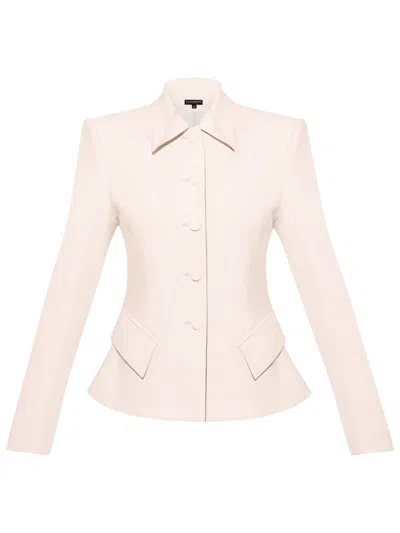 Tia Dorraine Women's Neutrals Hourglass Blazer Jacket In Cotton - Beige