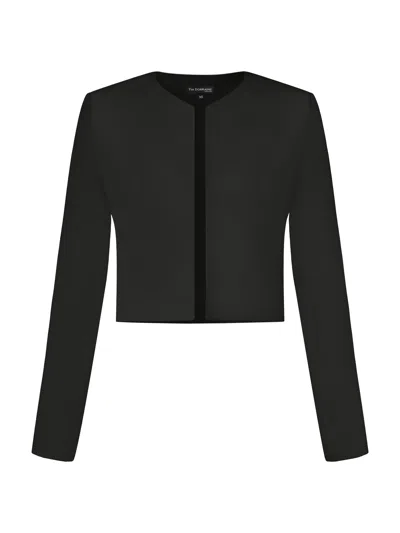 Tia Dorraine Women's Perfectly Romantic Cropped Blazer - Black