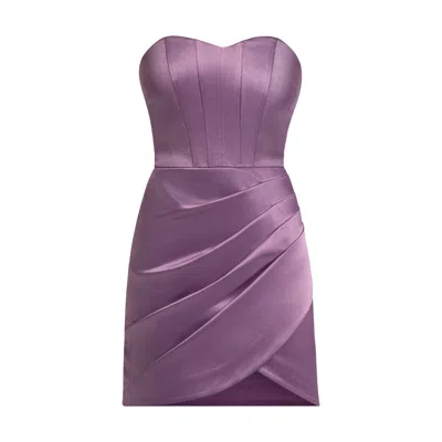Tia Dorraine Women's Pink / Purple A Touch Of Glamour Mini Dress - Posh Purple In Pink/purple