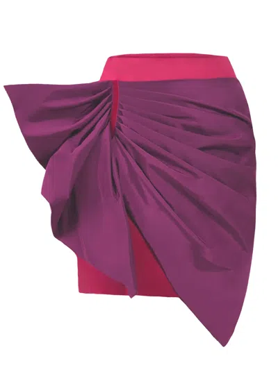 Tia Dorraine Women's Pink / Purple Back To The '90s Pink Mini Skirt In Pink/purple