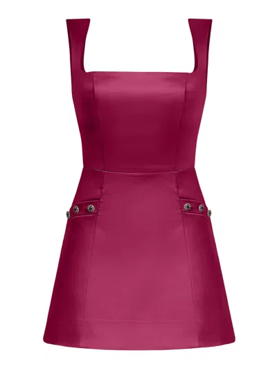 Tia Dorraine Women's Pink / Purple Blame Gravity Satin Mini Dress - Purple In Pink/purple