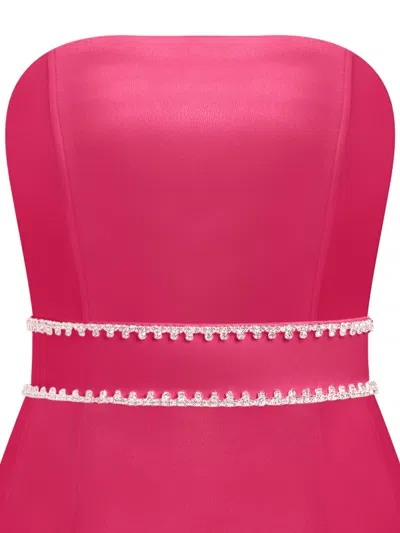 Tia Dorraine Women's Pink / Purple Crystal-embellished Double Belt - Hot Pink In Pink/purple