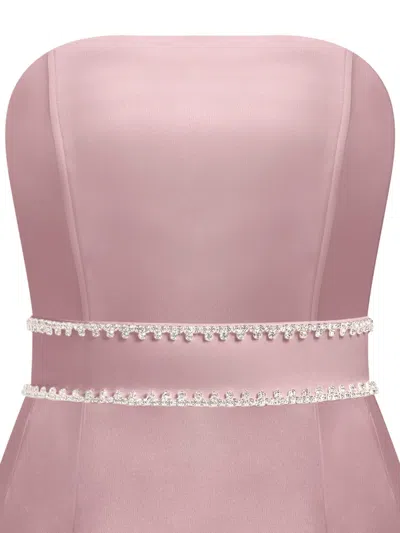 Tia Dorraine Women's Pink / Purple Crystal-embellished Double Belt - Soft Pink In Pink/purple