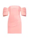 Tia Dorraine Women's Pink / Purple Devotion Mini Dress With Detachable Sleeves, Coral In Pink/purple