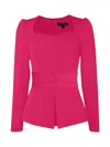 Tia Dorraine Women's Pink / Purple Fitted Sweetheart Blouse - Hot Pink In Pink/purple