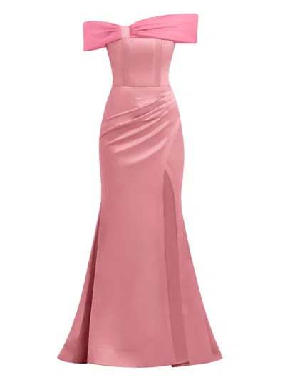 Tia Dorraine Women's Pink / Purple Signature Of The Sun Evening Gown - Pastel Pink In Pink/purple
